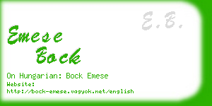 emese bock business card